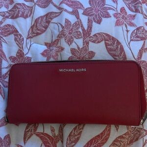 Michael Kors Crimson Zip-Around Wallet